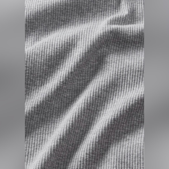 Fabletics | High Neck Rib Built-In Bra Tank | Heather Gray | L - Picture 9 of 9